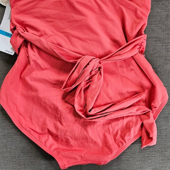 Contours By Coco Reef Bloom Iconic Belted High Neck One Piece Swimsuit Size 12 - Picture 9 of 10